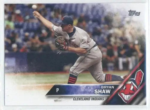2016 Topps Update US110 Bryan Shaw baseball card with original gloss Indians ID 12083