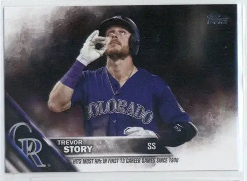 Trevor Story baseball card from 2016 Topps Update with original gloss NM-MT