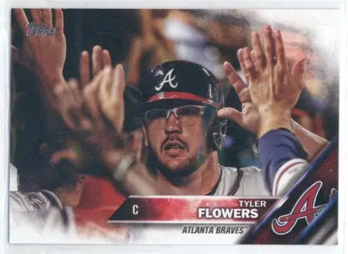 2016 Topps Update US131 Tyler Flowers baseball card Braves NM-MT
