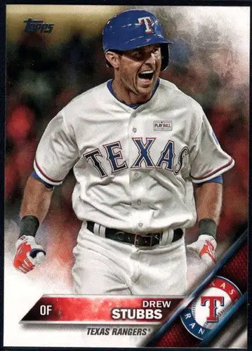 2016 Topps Update Drew Stubbs baseball card with original gloss and vibrant design