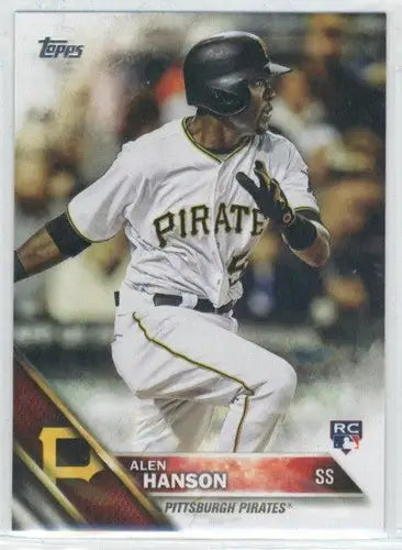 Original gloss 2016 Topps Update Alen Hanson baseball card Rookie Pirates ID 4497