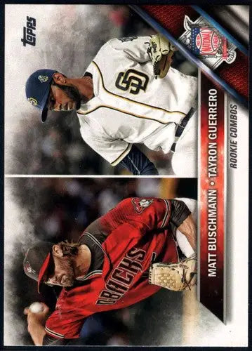 Original gloss Baseball Rookie Card featuring Tayron Guerrero and Matt Buschmann