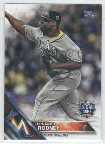 Original gloss us173 Fernando Rodney baseball card from 2016 Topps Update collection