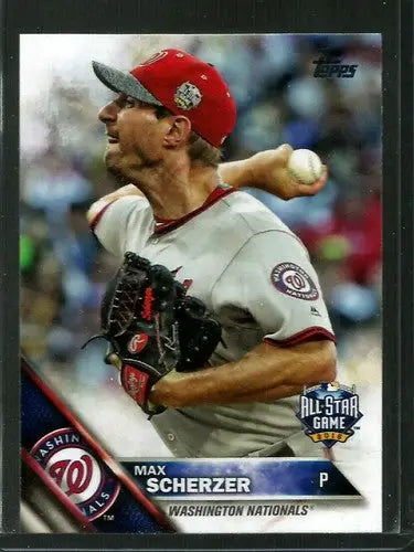 2016 Topps Update #US19 Max Scherzer NM-MT Nationals AS - Baseball Card Single