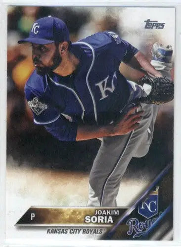 Original gloss 2016 Topps Update Joakim Soria baseball card Royals NM-MT