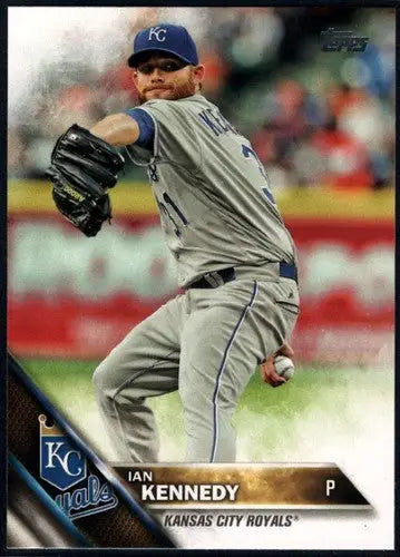 Original gloss 2016 Topps Update US212 Ian Kennedy Royals baseball card