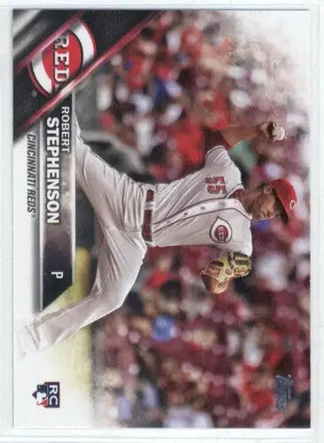 Original gloss US216 Robert Stephenson Topps Update baseball card rookie Reds ID 4519