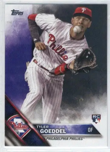 2016 Topps Update Tyler Goeddel rookie baseball card with original gloss