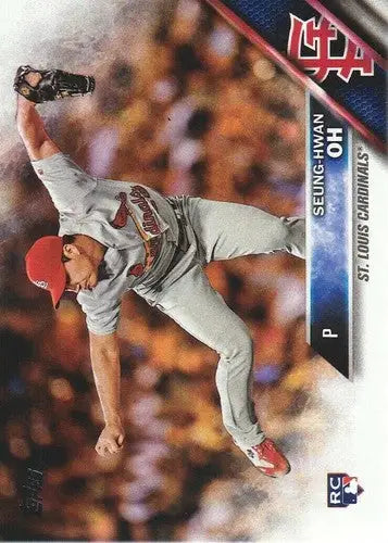 2016 Topps Update Seung-Hwan Oh NM-MT RC Rookie baseball card with original gloss