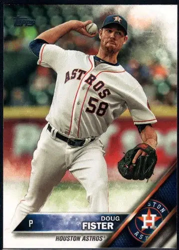 Baseball card of Doug Fister from Topps Update US265 featuring Houston Astros