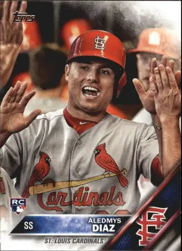 Original gloss of US292 Aledmys Diaz baseball card from 2016 Topps Update series