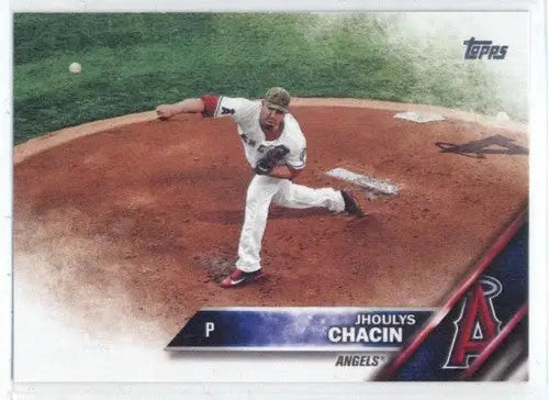 Original gloss 2016 Topps Update US298 Jhoulys Chacin baseball card in NM-MT condition