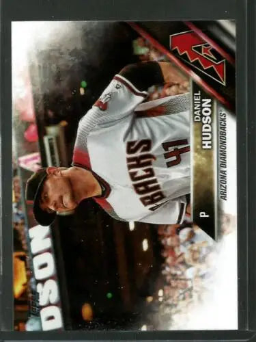 Original gloss 2016 Topps Update US60 Daniel Hudson baseball card featuring Diamondbacks