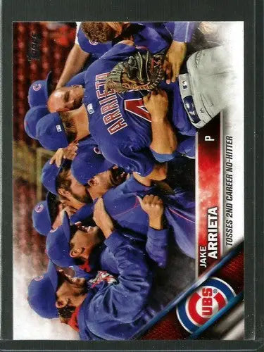 2016 Topps Update US62 Jake Arrieta baseball card displayed in product US62 Jake Arrieta NM-MT