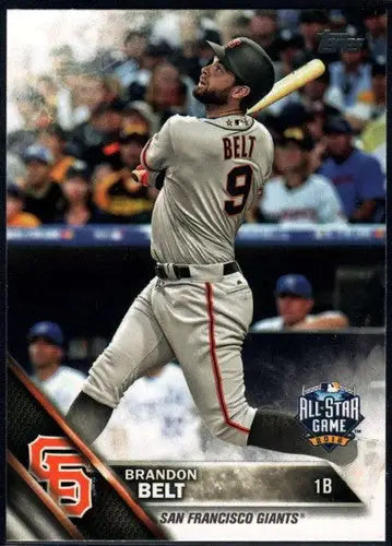 Original gloss 2016 Topps Update US70 Brandon Belt baseball card Giants NM-MT