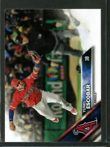 Original gloss 2016 Topps Update US76 Yunel Escobar baseball card NM-MT Angels