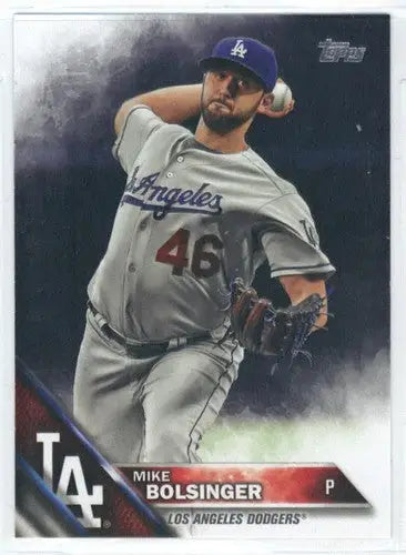 Original gloss us98 Mike Bolsinger baseball card from 2016 Topps Update Dodgers