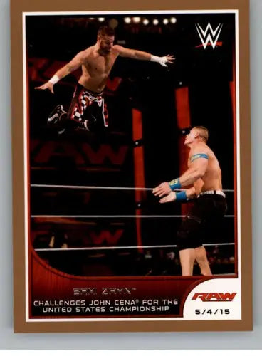 WWE Road trading card featuring Sami Zayn and John Cena from Topps WWE Road series