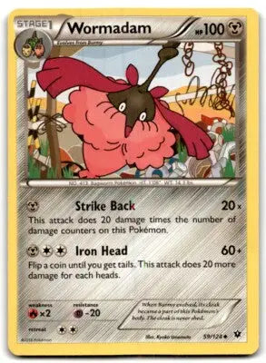 Fates Collide Wormadam Pokémon card displayed in Stage 1 uncommons, text-align center