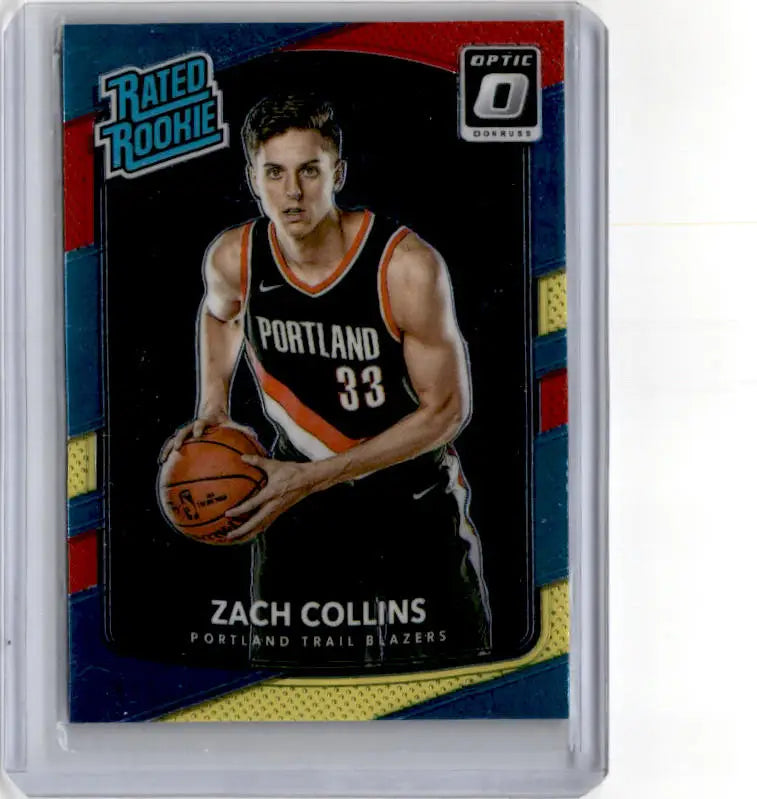 2017-18 Donruss Optic #191 Zach Collins Red and Yellow - Basketball Card Single