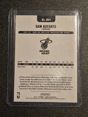 2017-18 Hoops #264 Bam Adebayo - Basketball Card Single