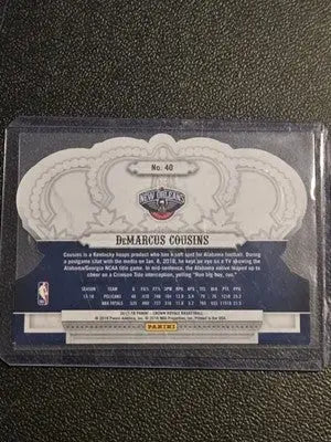 2017-18 Panini Crown Royale #40 DeMarcus Cousins - Basketball Card Single
