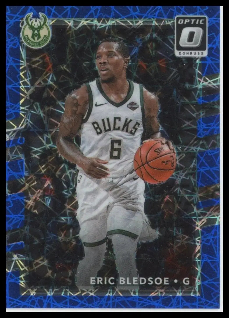2017-18 Panini Donrsus Optic Blue Velocity Eric Bledsoe #116 Milwaukee Bucks NBA