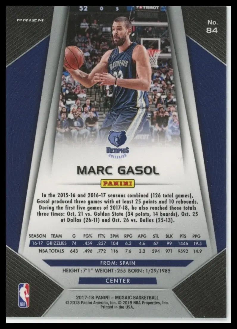 2017-18 Panini Prizm Mosaic - Marc Gasol #84