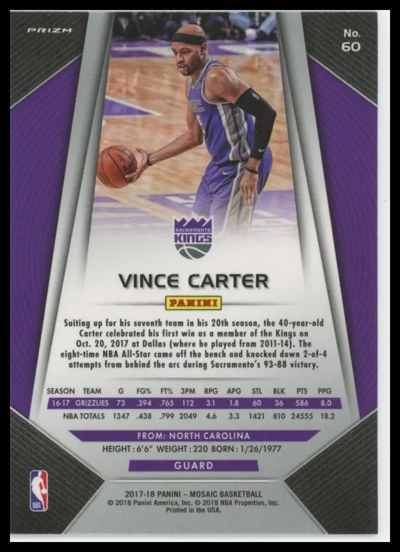 2017-18 Panini Prizm Mosaic - Vince Carter #60