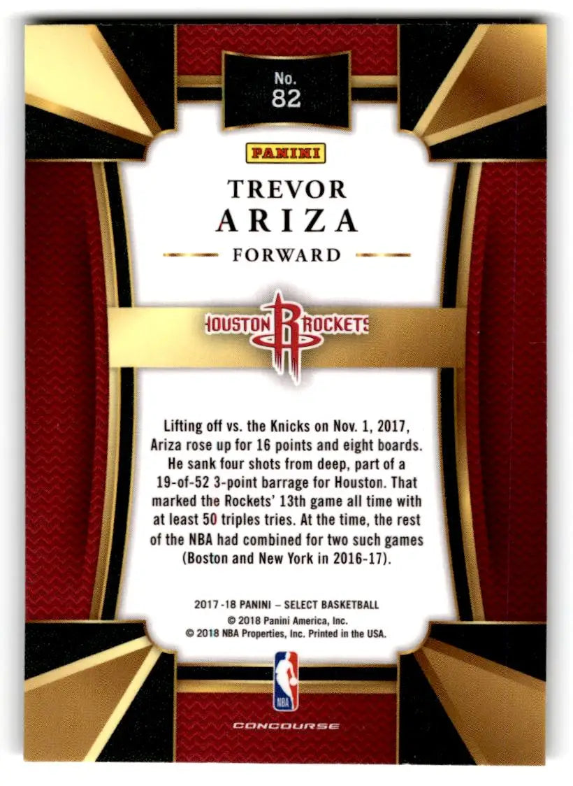 2017-18 Panini Select #82 Trevor Ariza - Basketball Card Single