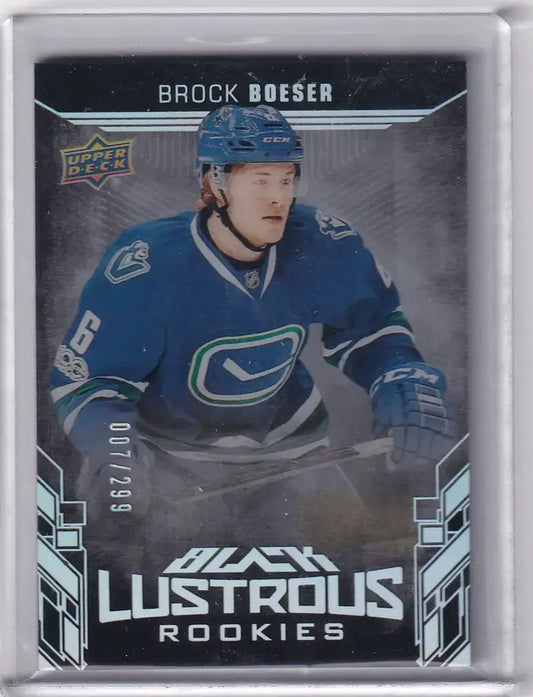 2017-18 Upper Deck Black Lustrous Brock Boeser Vancouver Canucks 7/299 - Hockey Card Single