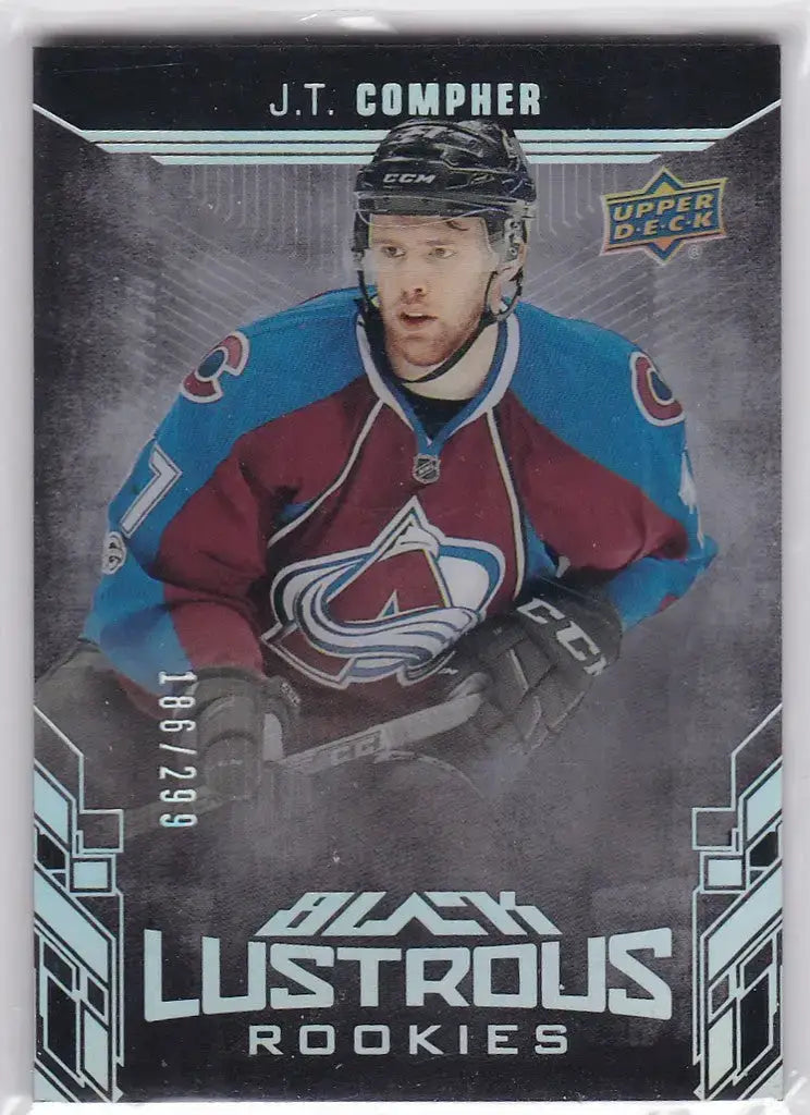 2017-18 Upper Deck Black Lustrous JT Compher 186/299 Colorado Avalanche