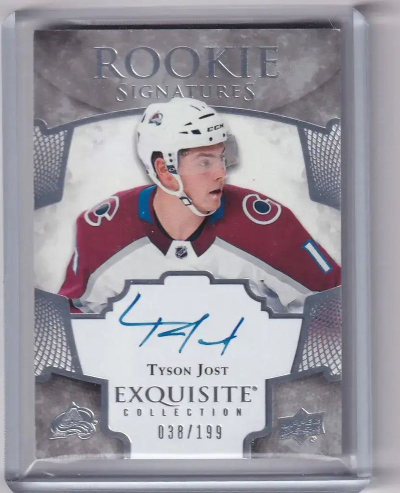 2017-18 Upper Deck Exquisite Auto Tyson Jost Colorado Avalanche
