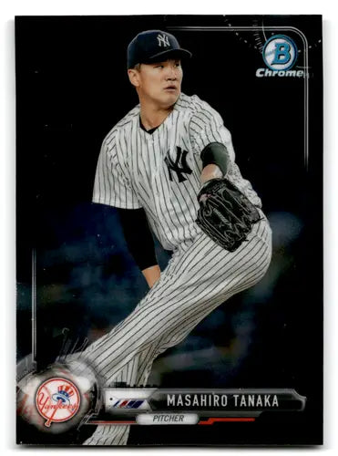 2017 Bowman Chrome Masahiro Tanaka baseball card with original gloss and Near Mint condition