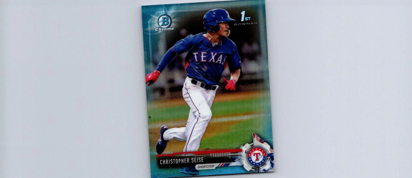2017 Bowman Draft Christopher Seise Chrome Sky Blue Refractor trading card #/399