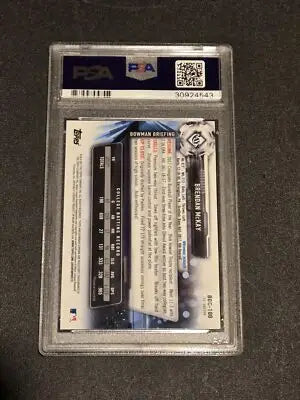 2017 Bowman Draft #BDC100 Brendan Mckay Chrome-White Jersey-Ref. PSA 9 - Baseball Card Single
