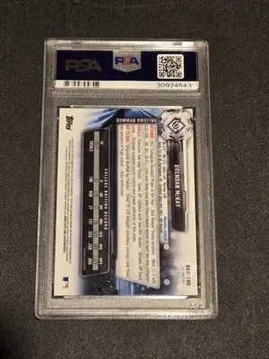 2017 Bowman Draft #BDC100 Brendan Mckay Chrome-White Jersey-Ref. PSA 9 - Baseball Card Single