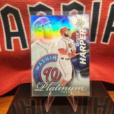2017 Bowman Platinum Bryce Harper Nationals Platinum Presence - Baseball Card Single
