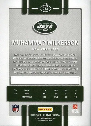 2017 Donruss #232 Muhammad Wilkerson NM-MT NY Jets - Football Card Single