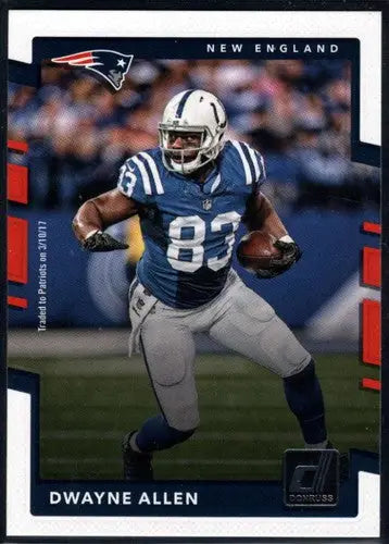 Original gloss Dwayne Allen football card 2017 Donruss NM-MT Patriots