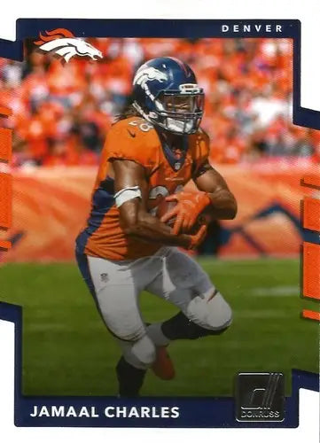 Original gloss Jamaal Charles football card 2017 Donruss NM-MT Broncos