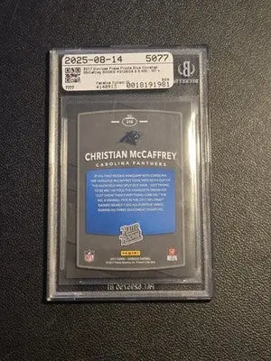 2017 Donruss #318 Christian McCaffrey Press Proof Blue BGS 8.5 RC - Football Card Single