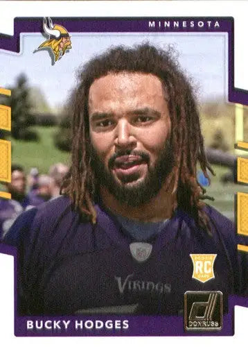 Original gloss Bucky Hodges rookie Vikings football card from 2017 Donruss 357