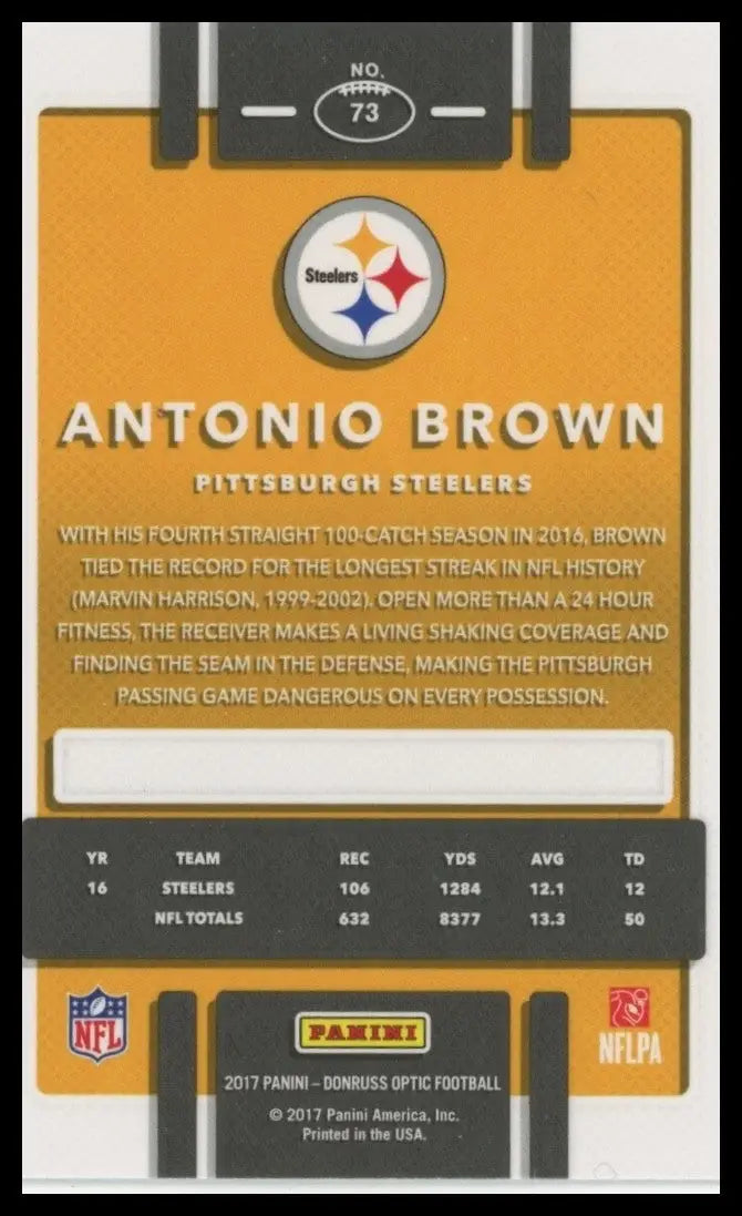 2017 Donruss Optic - Antonio Brown #73