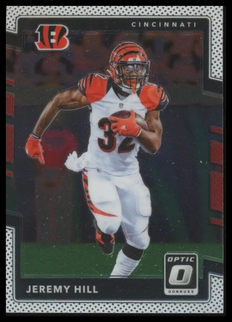2017 Donruss Optic Jeremy Hill #29 Cinciannti Bengals Football Card NFL Sports - Football Card Single