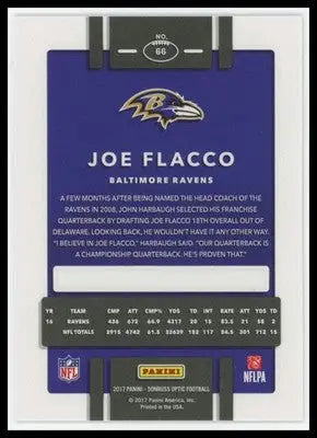 2017 Donruss Optic Joe Flacco 66 Baltimore Ravens - Football Card Single