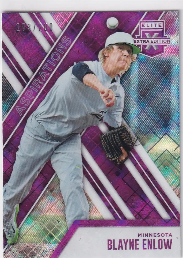 2017 ELITE EXTRA #76 BLAYNE ENLOW PURPLE 103/200- MINNESOTA TWINS - Baseball Card Single