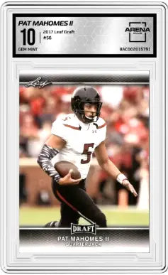 2017 Leaf Draft Pat Mahomes II #56 Football Arena Club 10 - Football Card Single