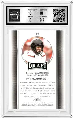2017 Leaf Draft Pat Mahomes II #56 Football Arena Club 10 - Football Card Single