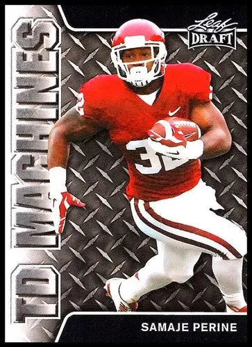 Original gloss Leaf Draft Samaje Perine football card from 2017 Leaf Draft TD Machines